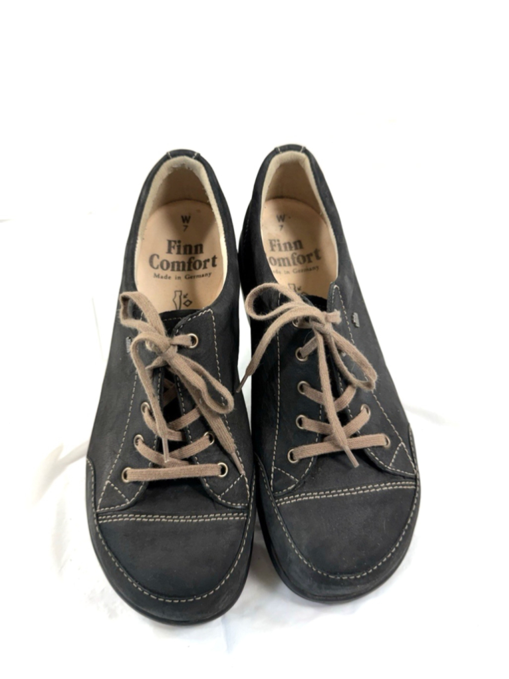 Finn Comfort Ikebukuro Oxford Sneakers Womens Black Leather Casual